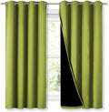 NICETOWN 100% Blackout Curtains 54 inches Long, Fresh Green, 1 Pair, 52 inches by NICETOWN