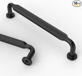 Asidrama 10 Pack 6.3 Inch(160mm) Matte Black Kitchen Cabinet Handles, Cabinet Pulls Kitchen Cabinet Hardware for Cupboard Drawer Pulls