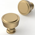 10 Pack Champagne Bronze Cabinet Knobs Single Hole Cabinet Pulls Round Kitchen Cabinet Knobs