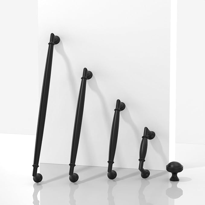 10 Pack Matte Black Cabinet Pulls 7.5 Inch(192mm) Kitchen Cabinet Handles Solid Zinc Alloy Cabinet Hardware Drawer Pulls