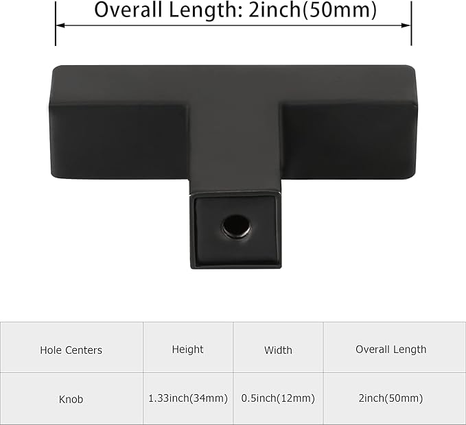 LONTAN 30 Pack Kitchen Cabinet Knobs Black Knobs for Dresser Drawers Sqaure Black Cabinet Hardware for Bathroom Cupboard,Stainless Steel