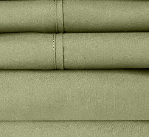 Twin XL Size Bed Sheets - 4 Piece 1500 Supreme Collection Fine Brushed Microfiber Deep Pocket Twin X-Large Sheet Set Bedding - 1 EXTRA PILLOW CASES, GREAT VALUE, Twin XL, Sage