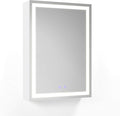 LED Lighted Medicine Cabinet Mirror 20" W x 28" H with 2 Adjustable Glass Shelves, Recessed or Surface Mount Bathroom Wall Cabinet with Touch Sensor, Defogger, Light Color Dimmer (3000-6500K)