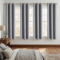 ChrisDowa Blackout Curtains for Bedroom 4 Panels Set, Light Grey, 42 x 63 by ChrisDowa