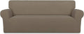 PureFit Stretch Oversized Couch Covers Fleece Sofa Slipcovers Natural | 1-Piece by PureFit