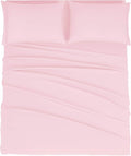 Mejoroom California King Size Sheet Set - Soft Microfiber Bed Sheets,Deep Pocket Fitted Sheet, Breathable, Wrinkle & Fade Resistant - 4 Piece (California King, Blush Pink)