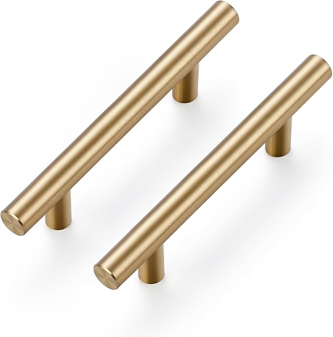 Ravinte 1 Pack 5 Inch Cabinet Pulls Champagne Bronze Stainless Steel Kitchen Drawer Pulls Cabinet Handles 5 InchLength, 3 Inch Hole Center