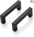 Ravinte 14 Pack 3 Inch Cabinet Handles Kitchen Square Matte Black Cabinet Pulls Black Drawer Pulls Cabinet Hardware Kitchen Handles