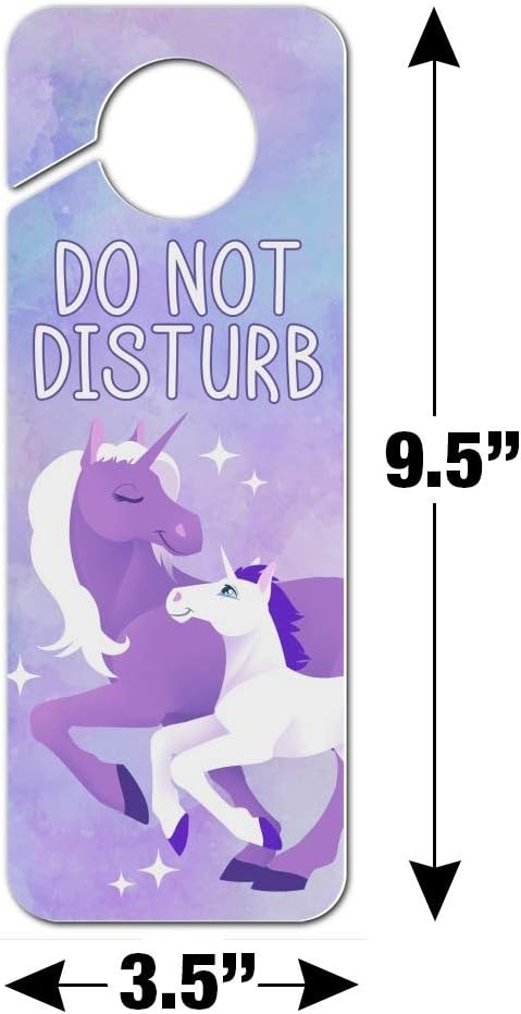 GRAPHICS & MORE Magical Mom Unicorn and Baby Plastic Door Knob Hanger Sign