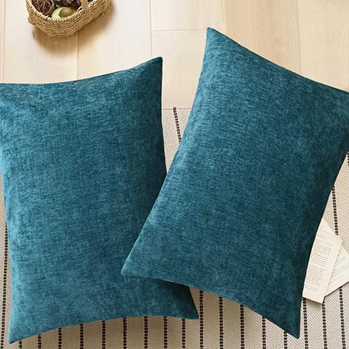 CaliTime Decorative Standard Throw Pillow Covers 26 X 20 Inches Ocean Blue | - Image 6