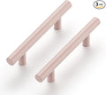 Ravinte 3 Pack | 5 Inch Cabinet Pulls Pink Stainless Steel Kitchen Drawer Pulls Cabinet Handles 5 InchLength, 3 Inch Hole Center