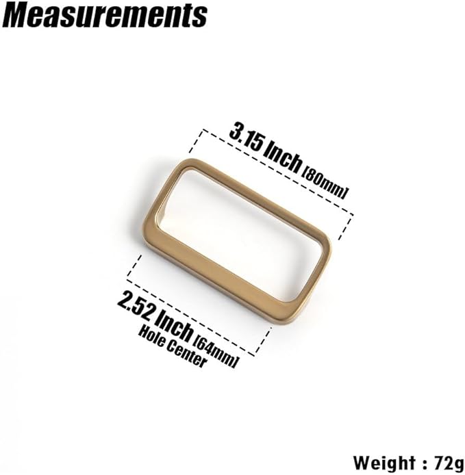 Goo-Ki Champagne Bronze Cabinet Pulls with Hole Center 2.5''(64MM),Modern Zinc Alloy Finger Pulls for Drawer,Wardrobe,Cupboard,6 Pack