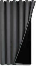 Yakamok Dark Grey Blackout Patio Door Curtain Panels W100 x L108, 1 Panel | by Yakamok