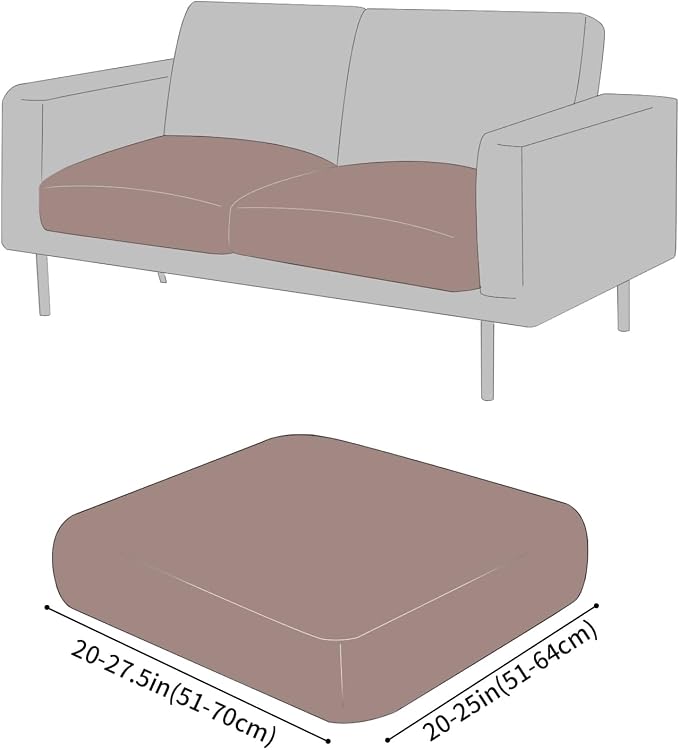 Fuloon Faux Leather Couch Cushion Slipcover, Waterproof Stretch Covers - Image 2