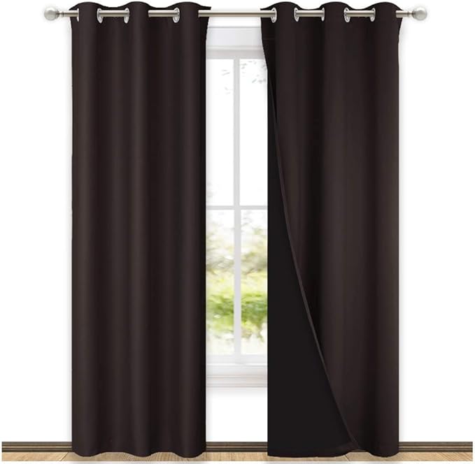 NICETOWN High End Thermal Curtains, Full Blackout Curtains 84 inches Long by NICETOWN