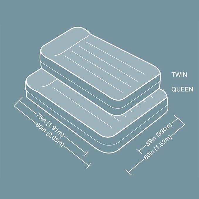 Intex Pillow Dura-Beam Series Rest Raised Airbed with Internal Pump (2020 Model)