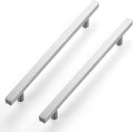 Ravinte Brushed Nickel Cabinet Handles 20 Pack 7-1/2 inch Satin Nickel Square Cabinet Pulls Silver Hardware for Kitchen Cabinets 10 inch Overall Length Stainless Steel Drawer Pulls