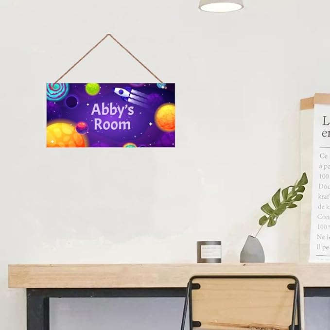 Personalized Sign Outer Space Room Decor, Inspirational Space Art Print Space Wall Art For Boys Room Decorations, Galaxy Stars Picture Posters For Kids Bedroom Nursery Decor
