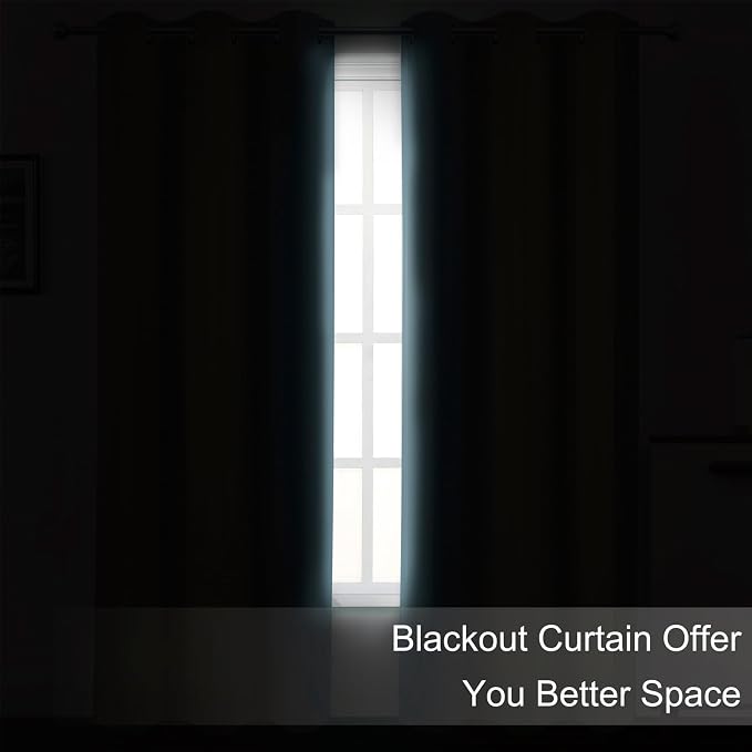 Stone Blue Thermal Blackout Curtains/42 x 84 Inch/Set of 2 Panels Room - Image 3