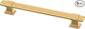 Franklin Brass Adjusta-Pull (5-Pack) Adjustable Drawer Pulls | Fits 1-3/8 to 6-5/16 Inch Hole Centers | Modern Gold Cabinet Handles| Chamfered Edge P49107-117-B