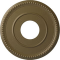 Ekena Millwork CM12BRMMF 12 1/2"OD X 3 7/8"ID X 3/4"P Bradford Ceiling Medallion Fits Canopies Up to 6 5/8", Mississippi Mud