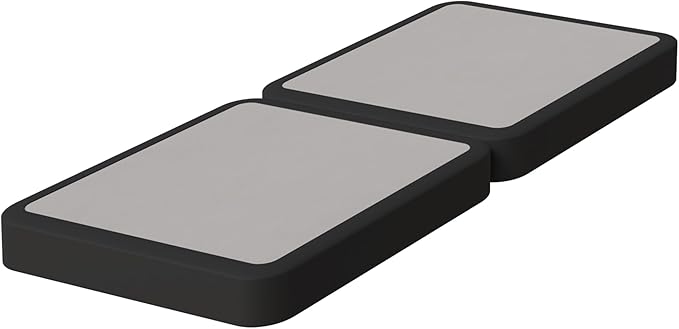 Nutan Inch Sturdy Box Spring for Mattress Support-Durable and Fully Assembled, Natural Wood Twin XL, Gray, 4" Foundation