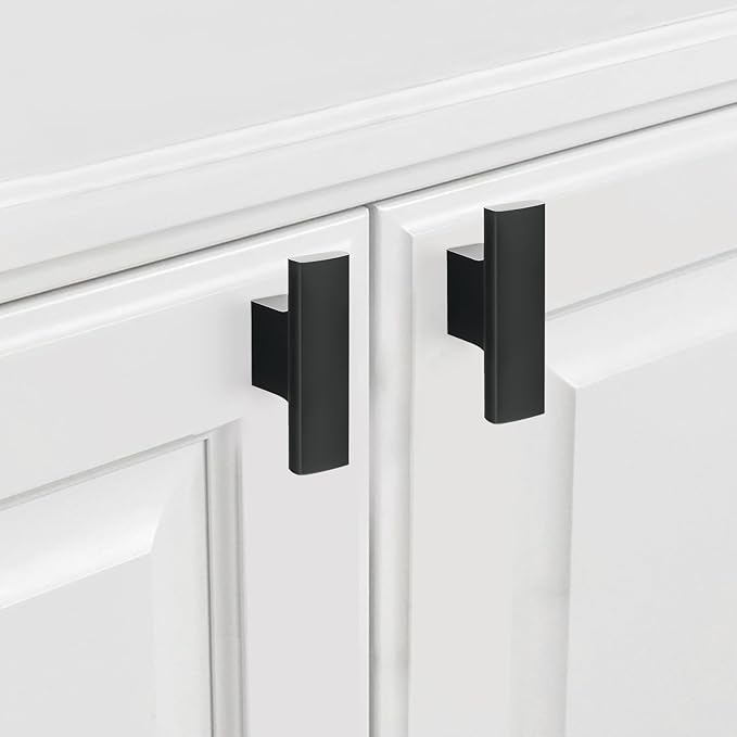 6 Pack Kitchen Cabinet Knobs Matte Black Cabinet Knobs Black Drawer Knobs Solid Kitchen Hardware