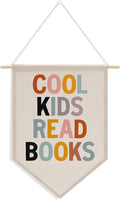 Library Decor Book Themed Party Decorations Reading room Decor Canvas Hanging Pennant Flag Banner Wall Sign Decor Gift for Reading Corner Bedroom Playroom Game Room Front Door