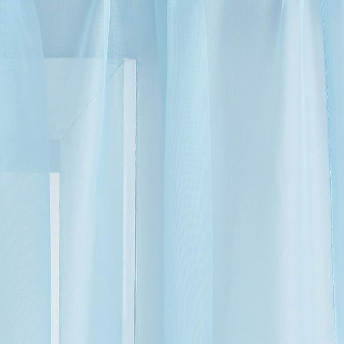Warm Home Designs Extra Long Baby Blue Sheer Window Scarf. Valance Scarves are 54 X 216 Inches. Great As Wedding Arch Draping Fabric, Bed Canopy Or for Decorative Project. AM Baby Blue 216"