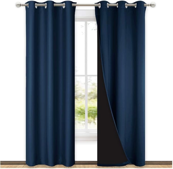 NICETOWN Blackout Room Warming Curtains 80 inches Long, Full Light Blocking by NICETOWN