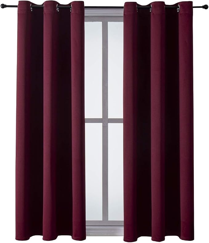 ChrisDowa Blackout Curtains for Bedroom and Living Room 63 Inches Long | 2 - Image 7