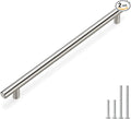 homdiy Brushed Nickel Cabinet Pulls Drawer Pulls, 10in(256mm) Hole Center Dresser Handles Silver Drawer Pulls for Kitchen, Bedroom, Bathroom, Livingroom