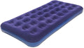 Twin Size Air Mattress for Inflatable - Portable Blue Blow Up Mattresses with Flocked top - Single Foldable Air Bed for Tent Camping Home Travel Backpacking