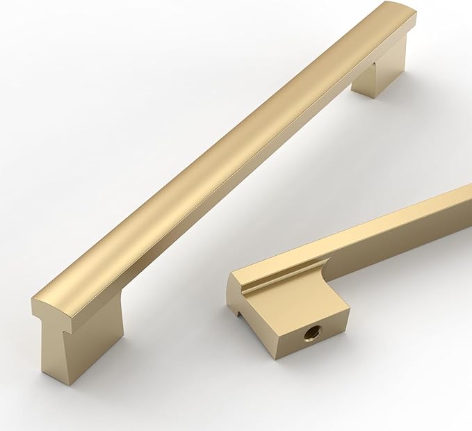 Asidrama 10 Pack 6.3 Inch(160mm) Champagne Bronze Cabinet pulls Kitchen Cabinet Handles, Cabinet Pulls Kitchen Cabinet Hardware for Cupboard Drawer Pulls