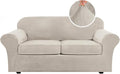 H.VERSAILTEX Real Velvet Plush 3 Piece Stretch Sofa Covers Couch Covers by HVERSAILTEX