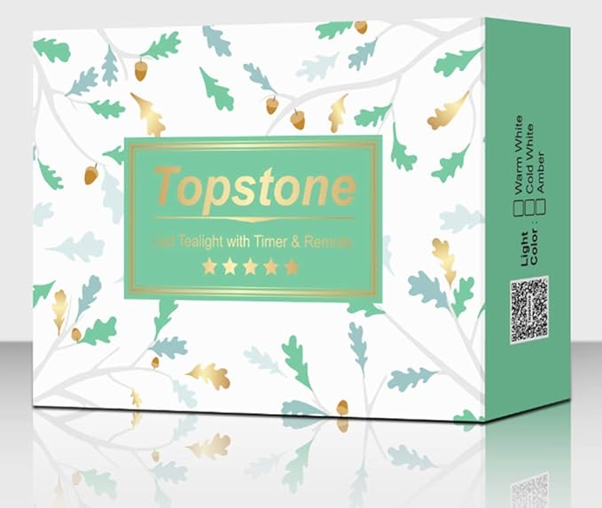 Topstone 12 Pack Battery Operated Flickering Flameless Candles with Remote Control and Timer, Warm Yellow Light, Perfect for Wedding and Festival Decoration