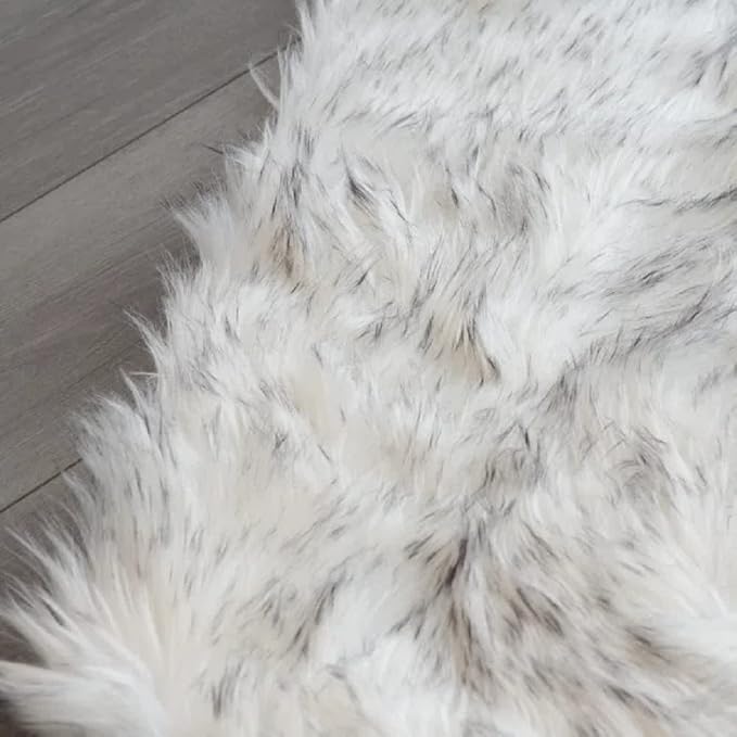 ORINOVA White and Gray Furry Carpet - Image 6