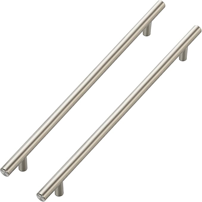 JOY DECOR 45 Pack Cabinet Handles, Brushed Nickel Cabinet Pulls, 10 in Hole Center Kitchen Cabinet Handles, Stainless Steel T Bar Handles for Dresser Drawers