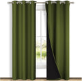 NICETOWN Blackout Curtains 84 inches Long, 2 Pieces, Olive Green, Full Light by NICETOWN