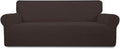 Easy-Going Stretch 4 Seater Oversized Sofa Couch Cover Chocolate | 1-Piece by Easy-Going