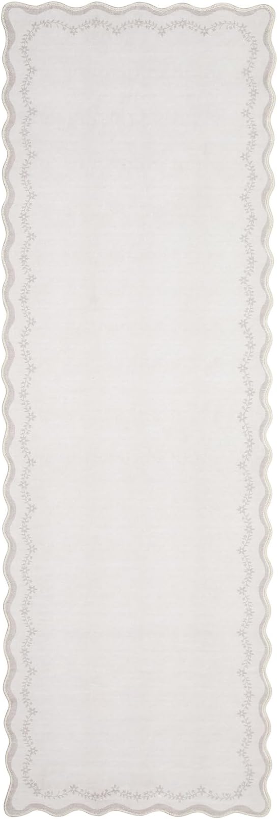 GarveeHome 2x6 Scalloped Washable Runner Rug Non Slip Hallway Kitchen Rug | - Image 7