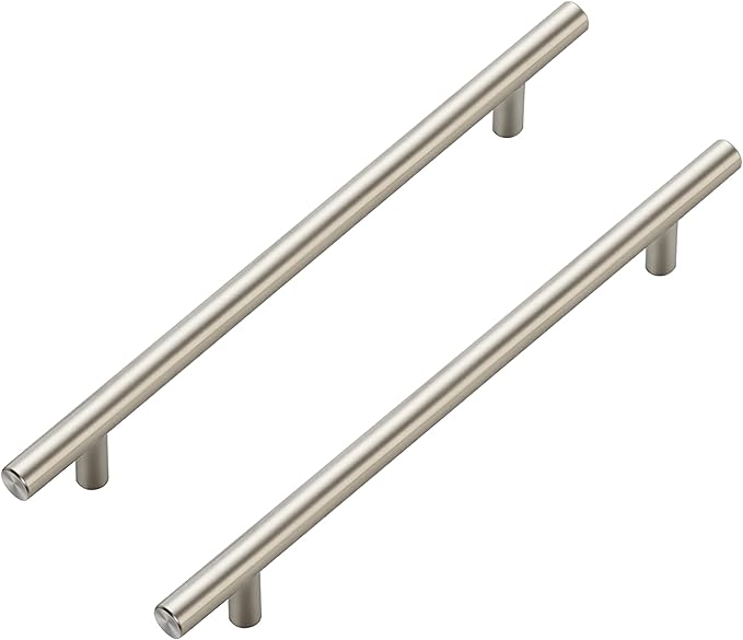 JOY DECOR 45 Pack Cabinet Handles, Brushed Nickel Cabinet Pulls, 7-1/2 in Hole Center Kitchen Cabinet Handles, Stainless Steel T Bar Handles for Dresser Drawers