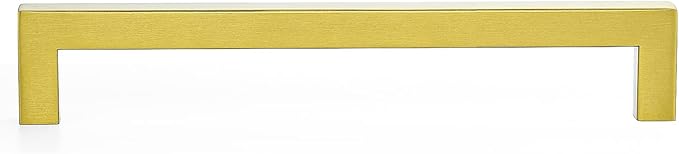Ravinte 5 Pack 7-1/2 Inch Kitchen Square Cabinet Handles Brushed Brass Pulls Kitchen Cabinet Hardware Handles for Cupboard Drawer Pulls
