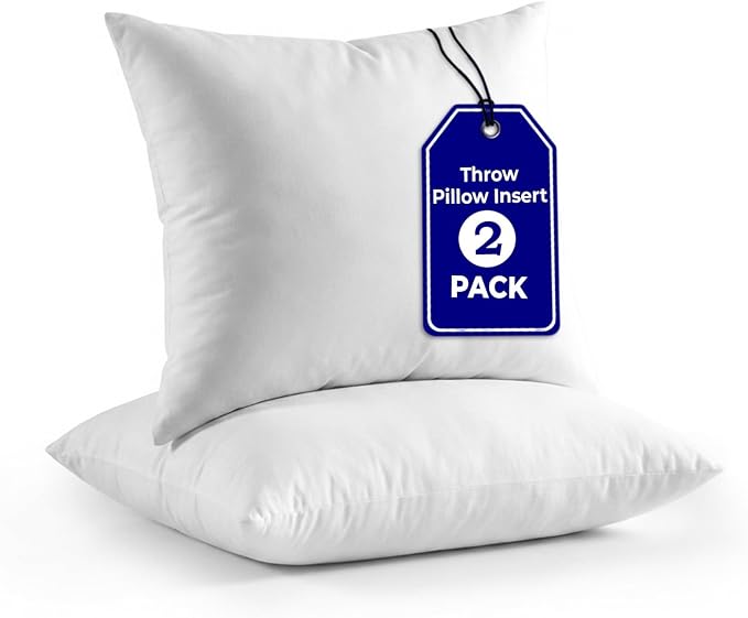QUBA LINEN Throw Pillow Inserts, 26x26 Inches by QUBA+LINEN