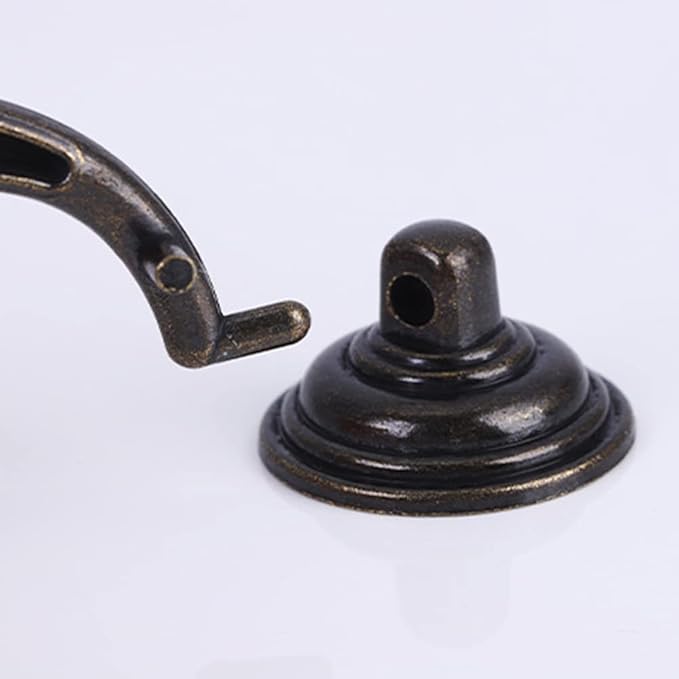 4PCS Retro Dresser Drawer Drop Bail Pulls Handles Classic Metal Swing Handles Hole Centers for Kitchen Bedroom Decoration (Brass)