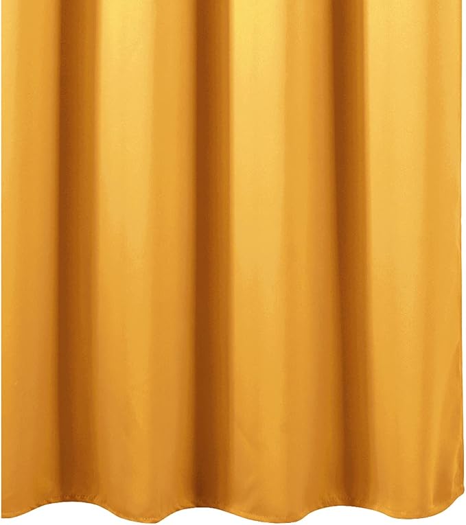Yellow Thermal Blackout Curtains/52 x 84 Inch/Set of 2 Panels Room Darkening - Image 9