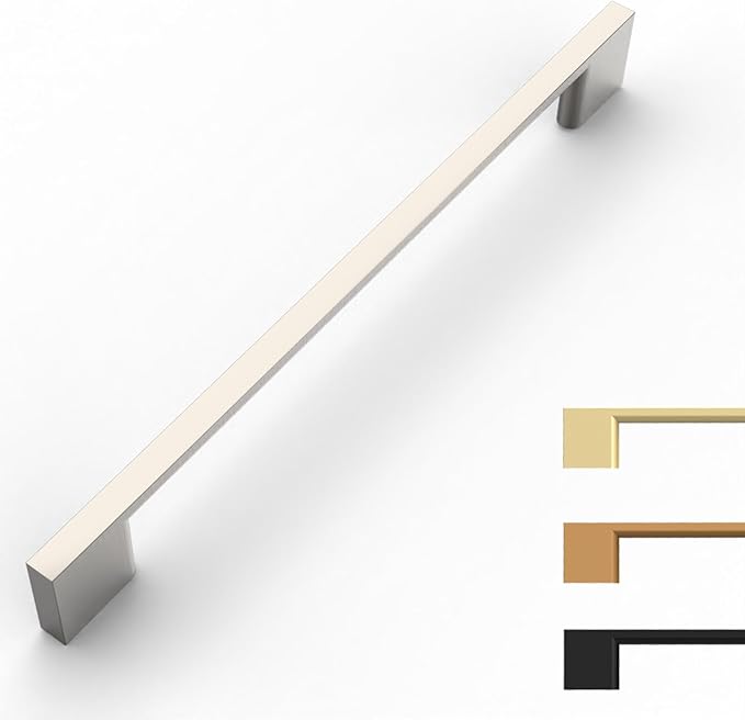 10 Pack Brushed Satin Nickel Cabinet Pulls - 7.5 Inch Cabinet Handles - Dresser & Kitchen Pulls