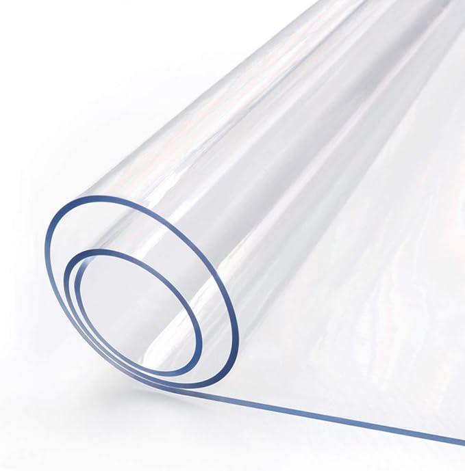 1.5mm Thick 18 x 54'' Clear Plastic Table Protector for Dining Room Waterproof PVC Table Tablecloth Cover Vinyl Desk Pad Mat Wood Furniture Coffee Glass End Hallway Table Top Surface Protection Liner