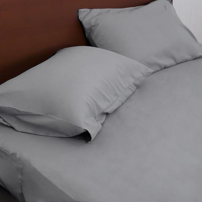 Moonsea Twin XL Sheet Sets - Extra Deep Pocket 3-Piece Twin XL Sheets - Twin Extra Long Sheet Set with Side Pocket - Easily Fits Extra Deep 16 in to 24 in Pillow Top (Grey)