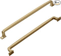 Khtumeware 6 Pack 10 Inch Cabinet Handles - Brushed Brass & Gold Drawer Pulls for Kitchen Cabinets